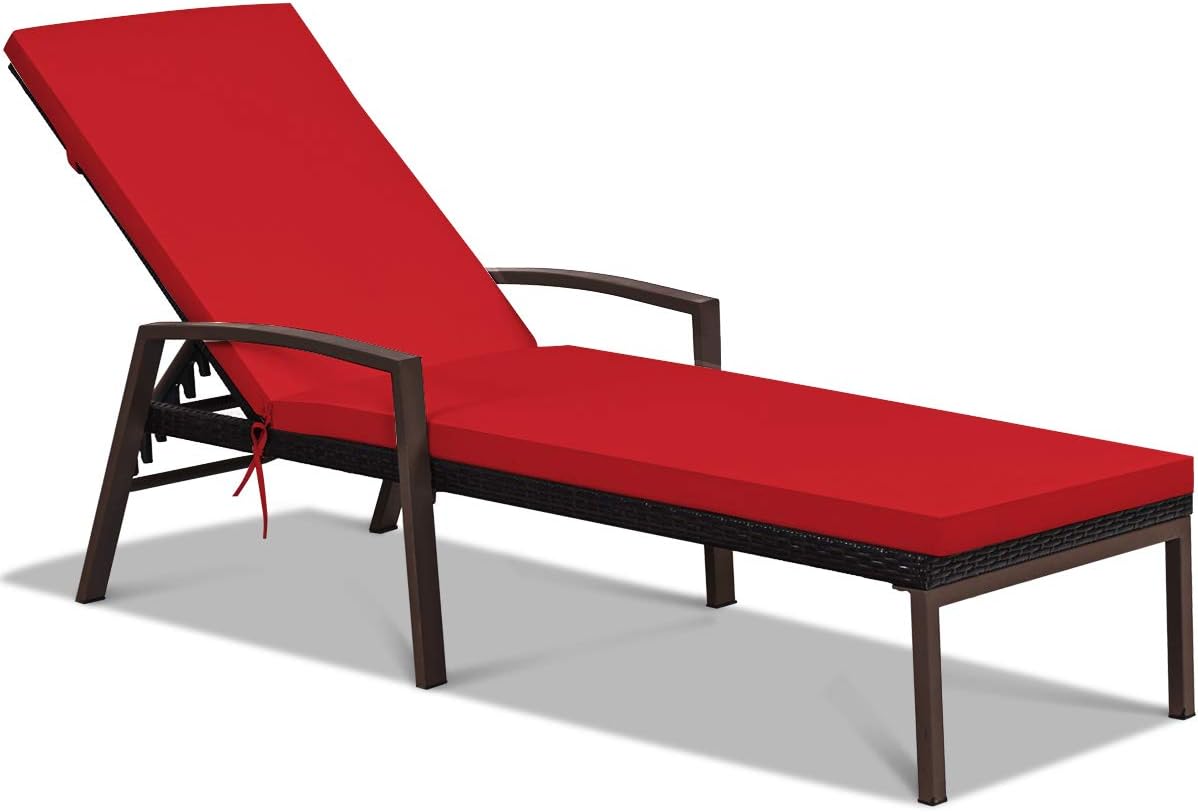 sun lounger with armrests