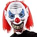 UNOMOR Halloween Scary Clown Mask with Red Hair for Adults Costume Party