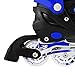 Kids Adjustable Inline Roller Blade Skates Scale Sports Blue Small Sizes Safe Durable Outdoor Featuring Illuminating Front Wheels 905