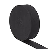 Ninepeak 3/4 Inch Wide Knit Heavy Stretch High Elasticity Elastic Band 10 Yards (Black)