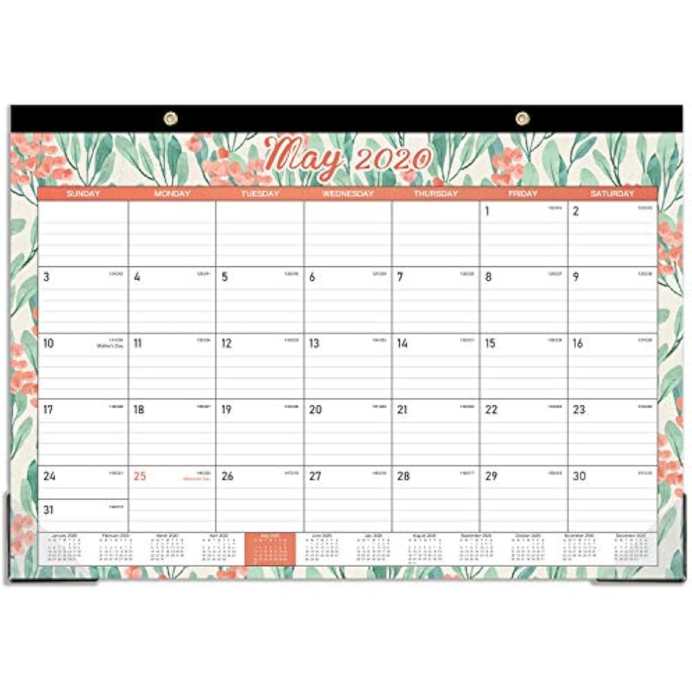2020-2021 Desk Calendar 18 Months Desk/Wall Calendar ...