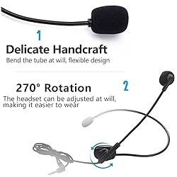 VOVIGGOL Upgraded Wired Microphone Headset with 270