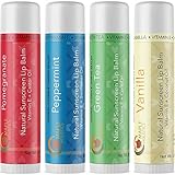 All Natural Therapeutic Lip Balm For Dry & Cracked Lips with SPF 15 UVA/UVB Sun Protection with Antioxidant Vitamin E Pure Aloe Vera & Coconut Oil - Intense Lip Therapy With Natural Ingredients