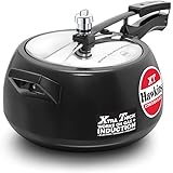 Hawkins CXT50 Contura Hard Anodized Induction Compatible Extra Thick Base Pressure Cooker, Black, 5L, 5 L