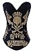 Wingeler Womens Skull Print Rock N Roll Fashion Boned Corset Top-A150