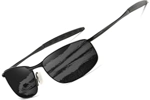 AEVOGUE Polarized Sunglasses For Men Rectangle Metal Frame Retro Sun Glasses AE0395