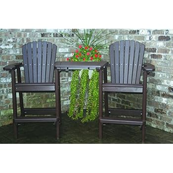 Amazon.com : POLYWOOD Adirondack Bar Height Chair, White 