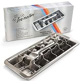Easy Removal Metal Ice Trays with Handle - 18/8 Stainless Steel Ice Cube Maker and Tray, 18 Slot Mold - BPA-Free, Food-Grade Freezer Molds for Baby Food, Juice, Popsicles, Alcoholic Drinks