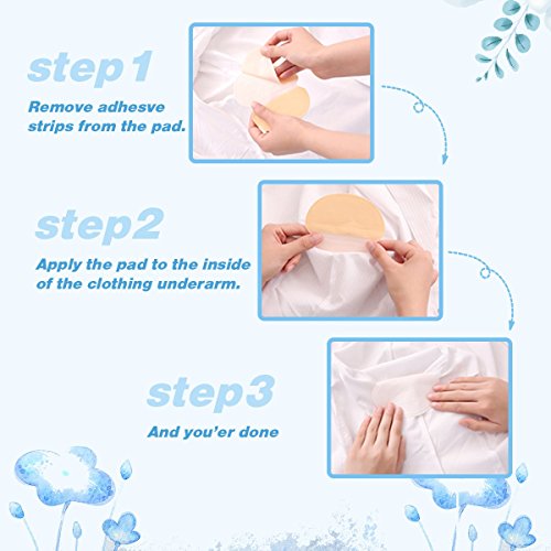 Underarm Sweat Pads, Y.F.M Underarm Antiperspirant Sticker Absorbing Sweat Pads non-woven fabric Disposable Shield Dress Shields Sweat Guard for Women and Men [40 Pack/20 Pairs] - Thumbnail 4