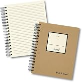Write it Down series by Journals Unlimited, Guided Journal, Blank Lined Journal, Full-size 7.5"x 9", Kraft Hard Cover, Made in USA
