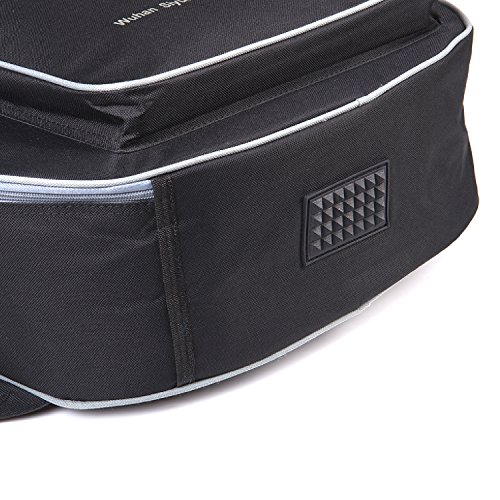 Aliyes Acoustic Class Guitar Gig Bag Full Size Metal Zippers Carrying Bag 41" Water-Resistant Oxford Fabric 8mm Thick Sponge Padded Adjustable Strap Black - Thumbnail 2