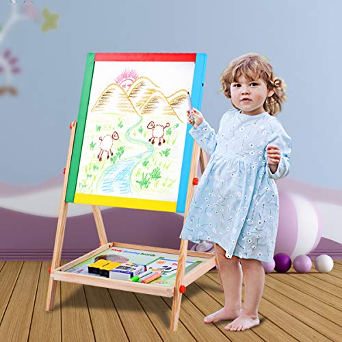 4 Costzon+Adjustable+Chalkboard+Magnetic+Standing