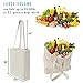 Heavy Duty Thick Canvas Tote Bags(6 Pack) with Bottom Gusset 16 x 14 x 4 inch Durable 12oz Eco-Friendly Shopping Bag, Crafting Bag, Washable Reusable Bag - BONUS 20 Fabric markers for Decorating