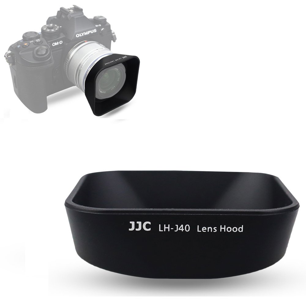 JJC Black Lens Hood for OLYMPUS M.ZUIKO DIGITAL 14-42mm 1:3.5-5.6 II and M.ZUIKO DIGITAL 14-42mm 1:3.5-5.6 II R Lens – Replaces OLYMPUS LH-40