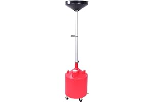 Aain 18 Gallon Industrial Waste Oil Drain Tank,Oil Changing,Portable Waste Oil Change Tank with Wheels and Adjustable Funnel 