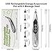 5-in-1 Acupuncture Pen, USB Rechargeable Electronic Acupuncture Pen with 5 Massage Head LED Display Meridian Energy Pulse Massage Pen, Pain Relief Therapy Pain Tools