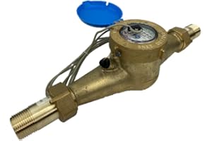 DAE MJ-100c 1" NTEP, IP68, NSF61 Non Lead Potable Water Meter, Pulse Output + Couplings, Gallons