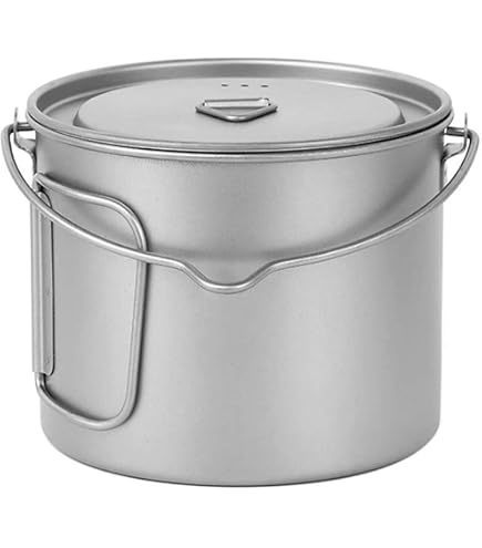 Doorslay Pot En Titane Ultra Léger 1,8 L/3 L Avec Couvercle Et