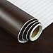 H2MTOOL Faux Wood Wallpaper, Dark Removable Peel and Stick Wallpaper Self Adhesive (17.7” x 78.7”, Dark Brown)