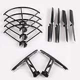Yosoo Propellers Prop Protector, Propellers Blade Rotor, Landing Skid Spare Parts Set for JXD 509G 509W RC Drone