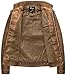Wantdo Men's Vintage Stand Collar Faux Leather Jacket - US Medium - Yellow