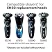 PLP Norelco Replacement Heads SH50 for Series 5000, Razor Blades, Replacement Blades SH50/52 for Philips Norelco S5000, Lift and Cut Sharp No Pulling Hair Shaver Heads Easy Install [UPDATED BLADE SET]