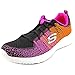Skechers Sport Women's Burst Ellipse Fashion Sneaker,Black/Pink/Orange,9 M US