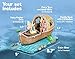 Joykick Fairy Garden Boat Kit - Miniature Hand Painted Figurine Statues with Accessories - Set of 6pcs for Your House or Lawn Decor