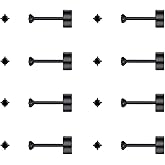 FOSIR 8 Pairs Tiny Flat Back Earrings for Women Men 14K Gold Plated Surgical Stainless Steel Stud Earrings Hypoallergenic Cubic Zirconia Studs Cartilage Earrings 2mm 3mm 4mm