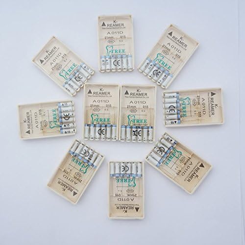 Treedental Dental Root Canal Reamers Stainless 21MM-#15 (10 packs)