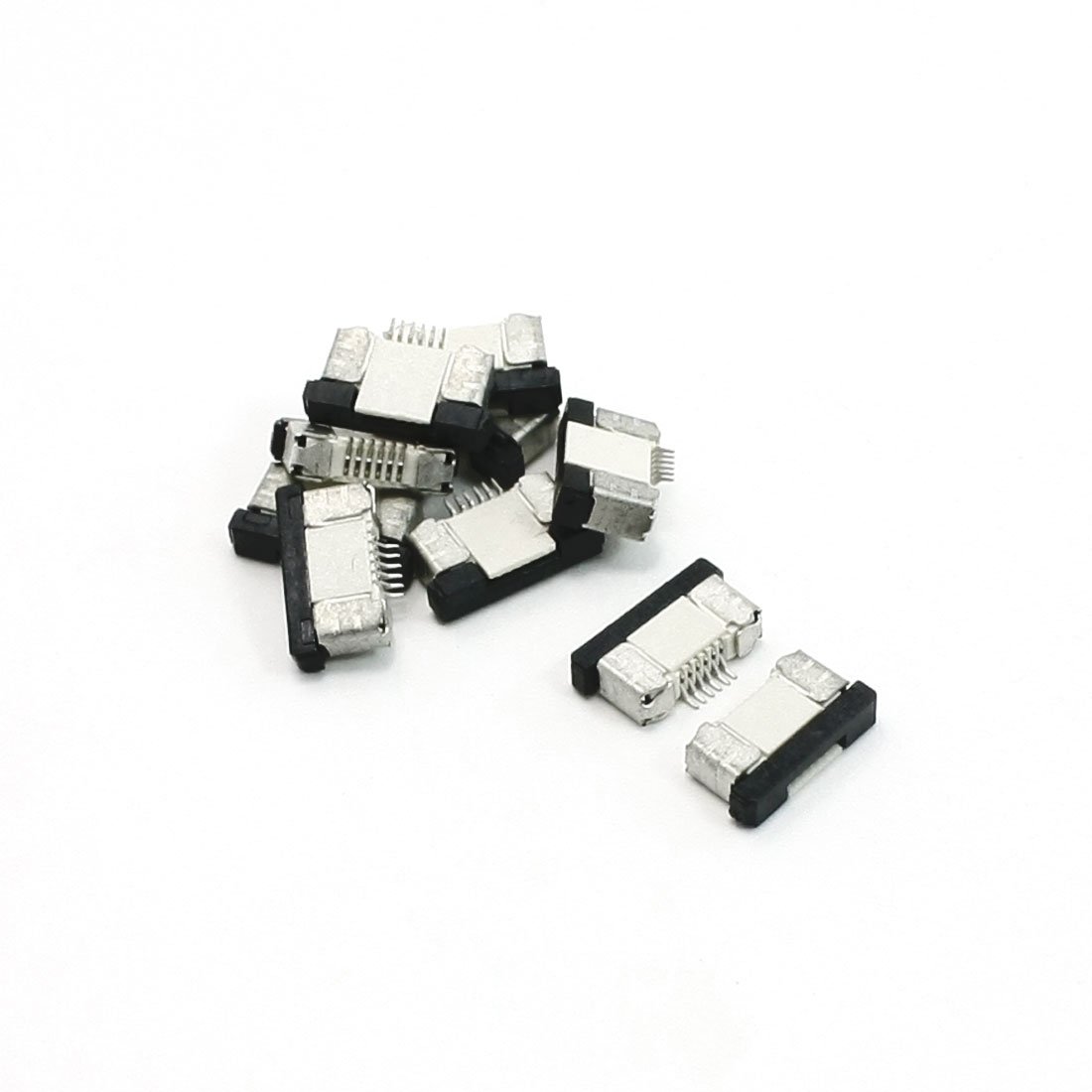 sourcing map 10 Pcs FFC FPC 6 Pin Bottom Connect 0.5mm Pitch Ribbon Connector Socket
