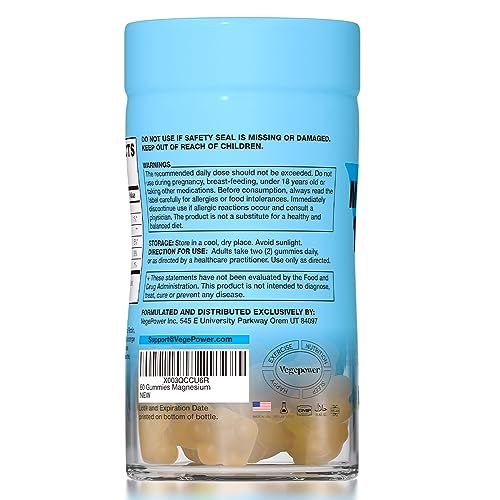 Magnesium Citrate Gummies 1363mg Per Serving - Vegan Magnesium Gummy Supplement for Kids & Adults, Supports Health Sleep, Muscle, Bone, Restless Cramps, Calm Magnesium Gummies for Women Men - 60 Bears