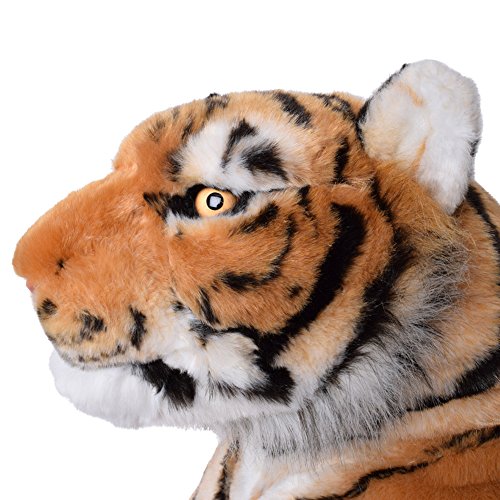 TE-Trend XXL Tiger Großkatze Raubkatze Kuscheltier Dekoration Plüsch 160cm Stofftier liegend braun – Bild 4