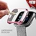 Fitbit Versa case,Ankertoy Fitbit Versa Screen Protector TPU All-Around Full Front Protective Case 0.3mm HD Clear Cover for Fitbit Versa Smart Fitness Watch (Pink)