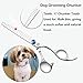 Moontay Professional Dog Grooming Straight, Curved, Thinning/Blending/Chunking Scissors Kit, JP-440C Stainless Steel Pet Cat Hair Cutting/Trimming Shears, Silver