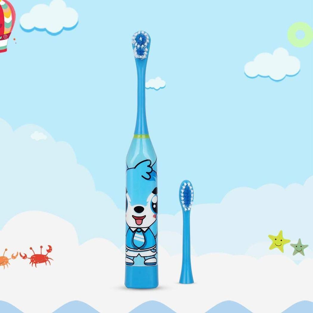 Yerflew Cute Cartoon Soft Brush Hair Children Electric Toothbrush Oral Cleaning Tool