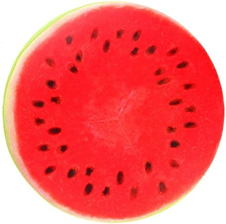 Hisy Throw Pillows Round 3D Fruit Pillow Cushion For couch Creative Seat Cushion Plush Toys Fruit Birthday Children Gift Home Decorruit Pillow Cushion For couch Creative Sofa Car Cushion Watermelon