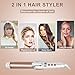 HATTEKER Hair Curler Flat and Curling iron Curling Wand Straightening Iron Professional Ceramic 2 in 1 Straightener Hair Styling With LED Display for Frizzy Curly Thick Hair，Gold/Pink/Black，1 Inch