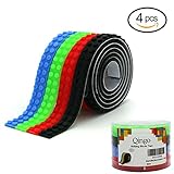 Qingo Building Block Tape Compatible lego Collection Construction Brick Strip Toy Self-Adhesive Tape 4 Rolls Red Blue Black Green