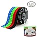 Qingo Building Block Tape Compatible lego Collection Construction Brick Strip Toy Self-Adhesive Tape 4 Rolls Red Blue Black Green