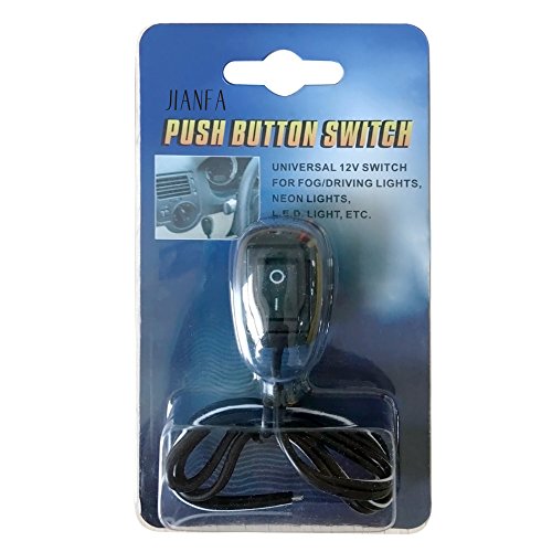 JIANFA Car DIY Switch Water Drop Shape Button Switch OFF/ON DC 12V For Fog Lights, DRL, LED Light Bar, etc