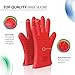 BakeitFun Silicone Gloves (Medium, Red) (Black, Other)