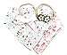 Baby Bandana Drool Bibs for Girls 8 Pack Bibs and 8 HandMade Nylon Headbands,Soft Cotton Bandana Super Absorbent Drool Bibs for Teething, Set Newborn, Infant's