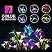 Solar Lights Outdoor, New Version Solar Garden Lights with Lily Flowers, Butterfly & Hummingbird Decorative Lights, Waterproof Multi-Color Changing LED Garden Lights for Yard, Patio (Blue and White)