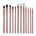 Start 12 pcs/Sets Makeup Brush Set for Eye Shadow Foundation Eyebrow Lip (Pink)