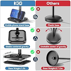 Desktop Microphone Stand with Phone Holder, 2 in 1