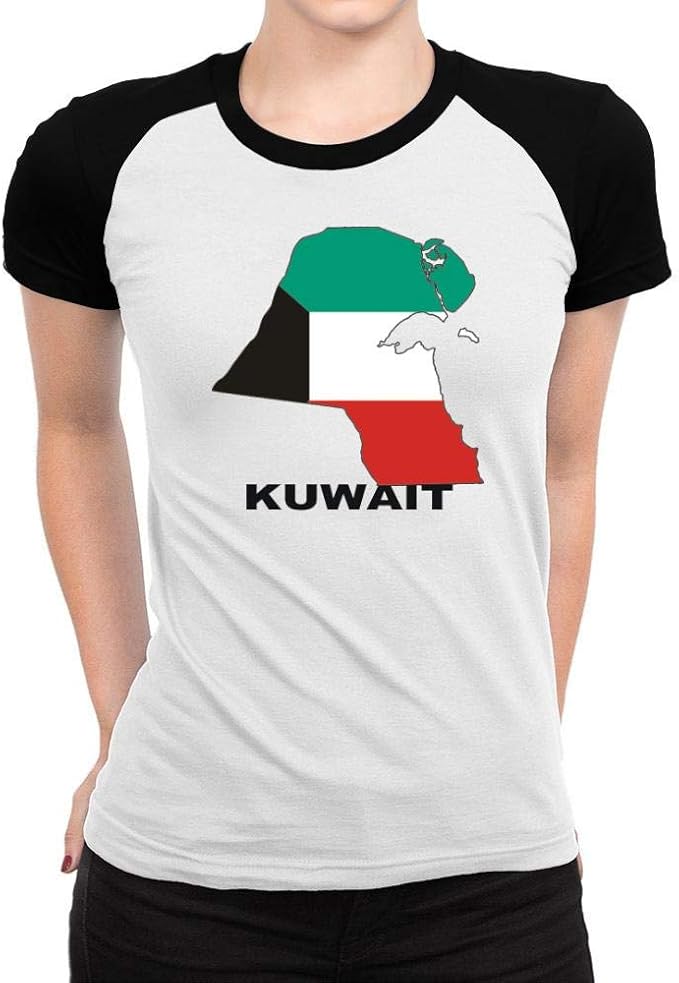 Idakoos Kuwait Country Map Color Camiseta Raglan Mujer Amazon.es