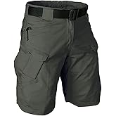 Tactical Cargo Workout Shorts for Men Outdoor Hiking Fishing Combat Casual Work Short Multi Pockets (No Belt)