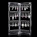 Myjell 120 Earring Holder Jewelry Hanger Organizer Foldable Acrylic Earring Screen Display Stand Hanging Earrings Bracelets Necklaces 2-Panel