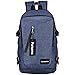 Porseme Water Resistant Polyester Laptop Backpack on USB Charging Port (Blue)